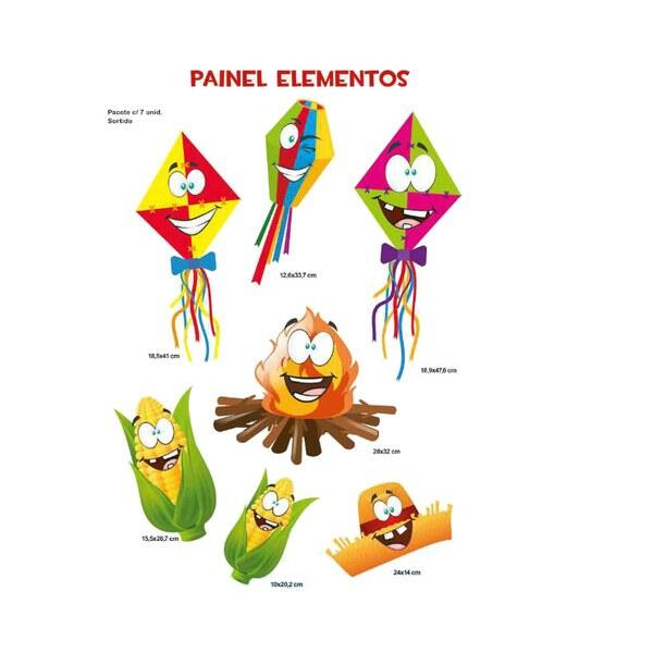 Enfeite Kit Painel Decorativo Elementos - C/07 Unds